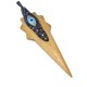 Wooden Pendant Arrow With Strass and Shell Eye 31x91mm