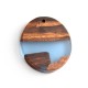 Oval Resin Pendant Combination With Wood 45x50mm/10mm (Ø3mm)