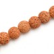Lava Bead Round Orange (~10mm) (Ø~0.8mm)