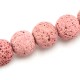 Lava Bead Round Pink (~14mm) (~40cm)