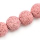 Lava Bead Round Pink (~16mm) (~40cm)