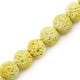 Lava Bead Round Yellow (~10mm) (~44pcs)