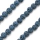 Λάβα Χάντρα Στρογγυλή Μπλε (~6mm) (~65τμχ)