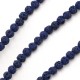 Λάβα Χάντρα Στρογγυλή Μπλε Σκούρο (~4mm) (~46τμχ)