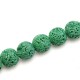 Λάβα Χάντρα Στρογγυλή Πράσινο 10mm (Ø~1mm) (~40τμχ)
