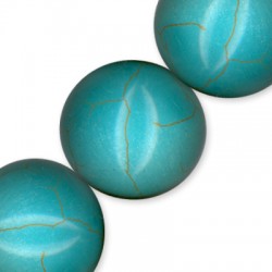 Howlite Turquoise Crackle Ball 30mm(40cm length.13pcs/str)
