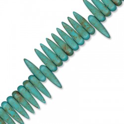 Howlite Turquoise Crackle Needle 4x16mm(40cm 96pcs/str)