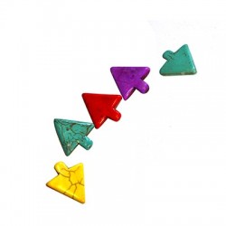 Ημιπολύτιμη Πέτρα Χαολίτης Βέλος 18x21mm (~40cm/κορδόνι)