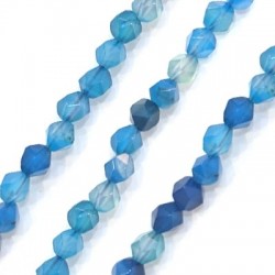 Semiprecious Stone Agate Bead Ball Faceted 6mm (64pcs)