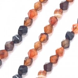 Semiprecious Stone Agate Bead Ball Faceted 6mm (64pcs)