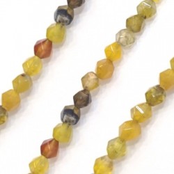 Semiprecious Stone Agate Bead Ball Faceted 6mm (64pcs)