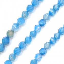 Semiprecious Stone Agate Bead Ball Faceted 8mm (47pcs)