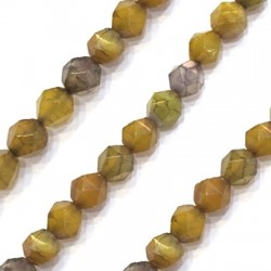 Semiprecious Stone Agate Bead Ball Faceted 8mm (47pcs)