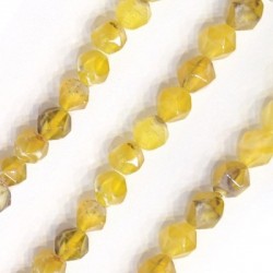 Semiprecious Stone Agate Bead Ball Faceted 8mm (47pcs)