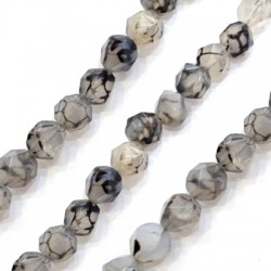 Perlina Semipreziosa di Agata Sfaccettata 10mm (37pz./filo)
