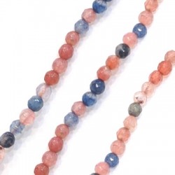 Semiprecious Stone Agate Bead Ball Round Faceted 4mm (87pcs)