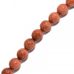 Gold Sand Bead Faceted ~10mm (~39pcs/string)