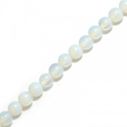 Perle en semi-précieuse Opaline 8mm (~48 pcs/fil)
