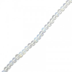 Perle facettée en semi-précieuse Opaline 6mm (~66pcs/fil)