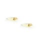 Opal White Tooth Charm w/ Brass Setting 10x20mm 