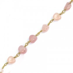 Chain Eyepin w/ Quartz Bead (~7x8mm)