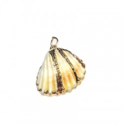 Shell Pendant with Metal  (~18x23mm)