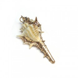 Shell Pendant with Metal  (~25x54mm)
