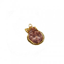 Shell Pendant with Metal (~18x21mm)