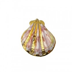 Sea Shell Pendant Plated (~40mm)