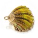 Sea Shell Pendant Plated (~20x25mm)