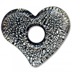 Γυάλινο Μοτίφ Καρδιά (τύπου Μουράνο) 54x62mm