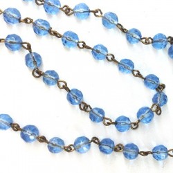 Glass 6mm Eyepin Chain