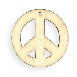 Wooden peace sign 50mm