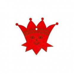 Wooden Pendant Crown 39x33mm