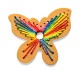 Ciondolo in Legno Farfalla decorata con Fili 75x67mm