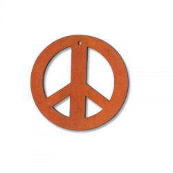 Pendente di Legno Simbolo della Pace 20x2mm