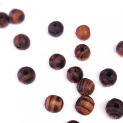 Wooden Bead 8mm with Stripes