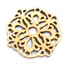 Wooden Pendant Filigree 55mm