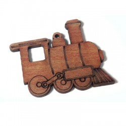 Pendentif Train en Bois 60x49mm