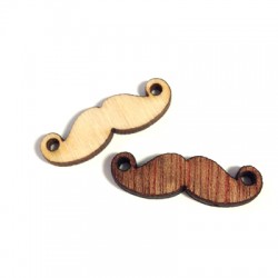 Wooden Connector Moustache 25x7mm