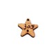 Wooden Lucky Pendant Star '“joy” w/ 2 Holes 25mm