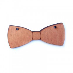 Wooden Pendant Bow Tie 80x32mm