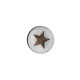 Wooden Cabochon  Round Pendant with Engraved Star 12mm
