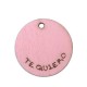 Wooden Pendant 'Te Quiero' 24mm