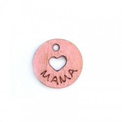 Wooden Charm 'Mama' 17mm