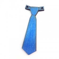 Pendentif Cravate en Bois 65x26mm