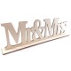 Ξύλινο Στοιχείο Επιτραπέζιο ''Mr&Mrs'' 32x9cm (2τμχ)