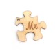 Ciondolo di Legno Puzzle con scritta "Mr" 28x29mm