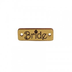 Ξύλινο Στοιχείο "Bride" για Μακραμέ 25x9mm