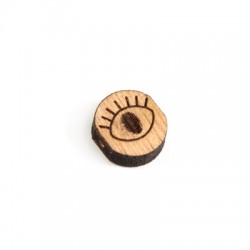 Wooden Pendant Oval Eye 11x12mm